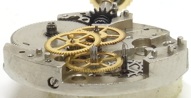Seitenansicht des Räderwerks Chaika 1301: Seitenansicht des Räderwerks