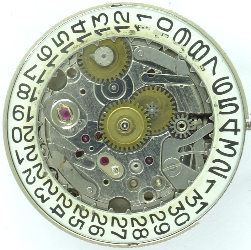 DuRoWe 1285: Zifferblattseite mit Datumsmechanismus