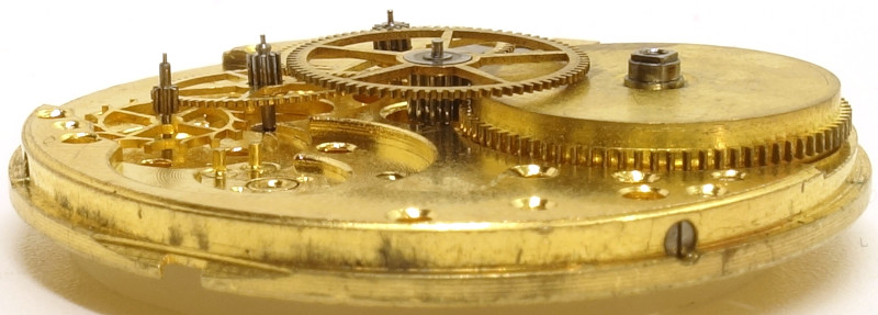 Seitenansicht des Räderwerks Elgin 298: Seitenansicht des Räderwerks