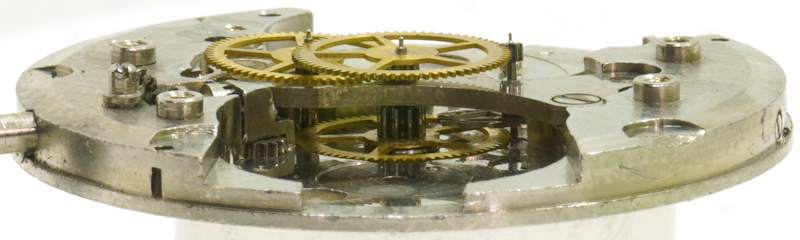 Seitenansicht des Räderwerks Jeambrun 26D: Seitenansicht des Räderwerks