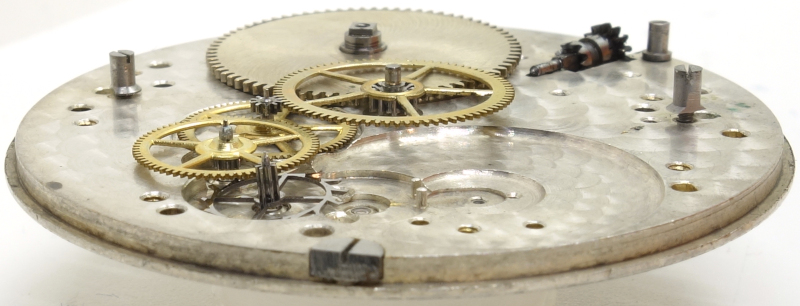 Seitenansicht des Räderwerks Movado 250N: Seitenansicht des Räderwerks
