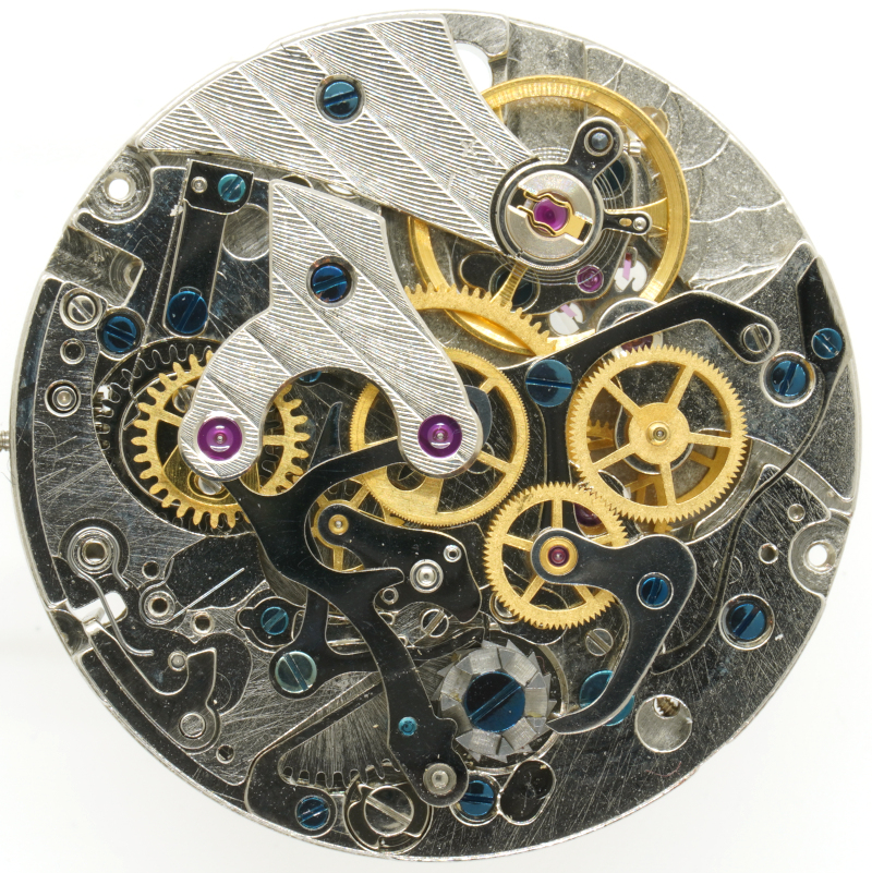 fast vollständig montierter Chronographenmechanismus Sea-Gull ST1902: fast vollständig montierter Chronographenmechanismus