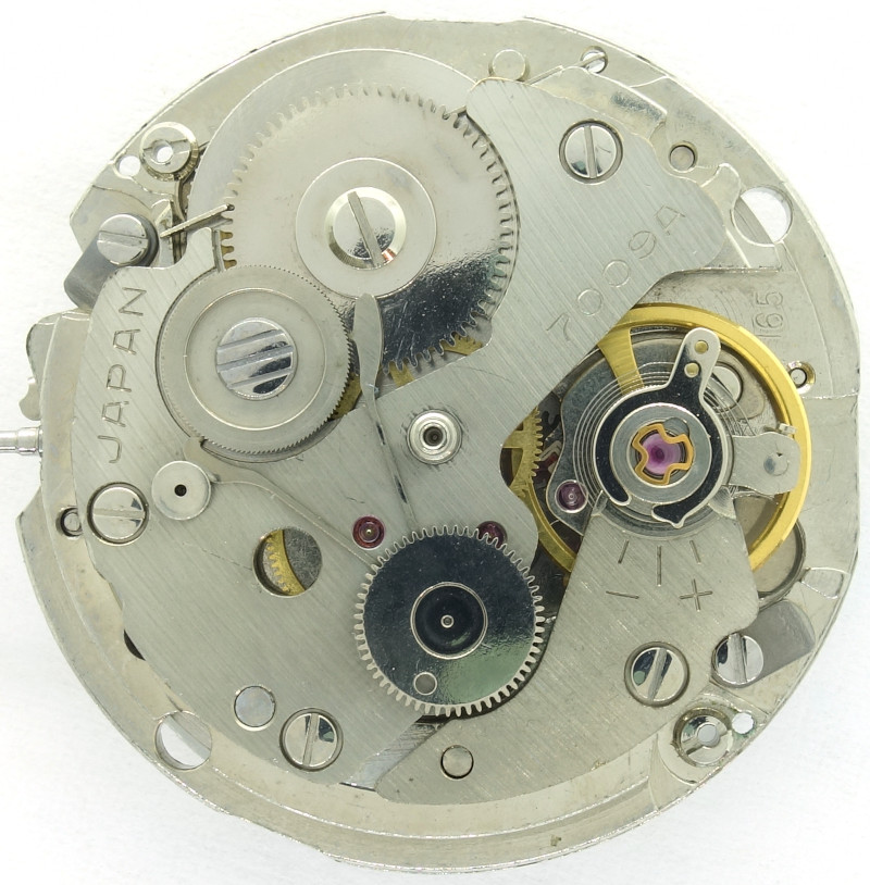 Werk ohne Rotor Seiko 7009A: Werk ohne Rotor