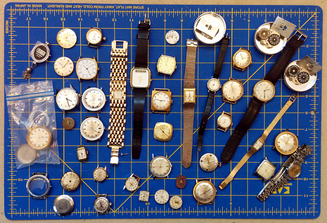 Viele Timex-Uhren und zahlreiche andere Werke und Uhren von R.Ludwig